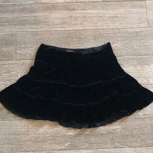 Velvet red Bebe  skirt XS new zipper